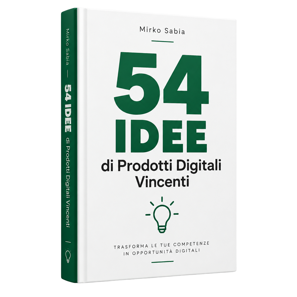 Copertina E-book “54 Idee di Prodotti Digitali”